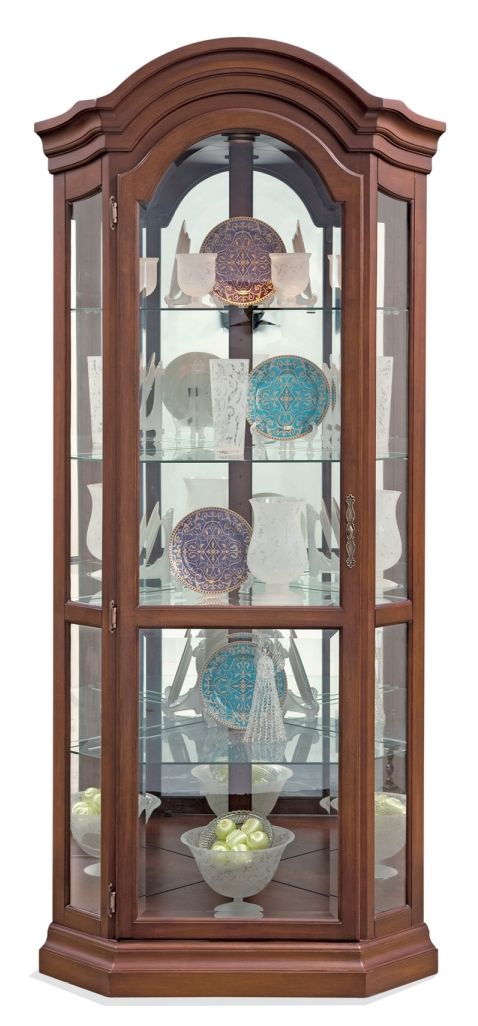 Cherry corner clearance curio cabinet