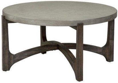 Liberty Rustic Brown Round Cocktail Table 0