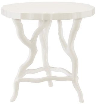 Bernhardt Arbor Chalky White Side Table