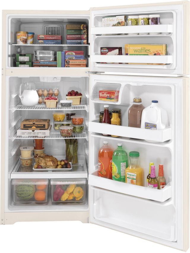 GE® 16.6 Cu. Ft. Bisque Top Freezer Refrigerator-2