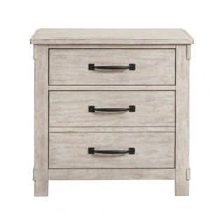 Elements Scott White Nightstand with USB