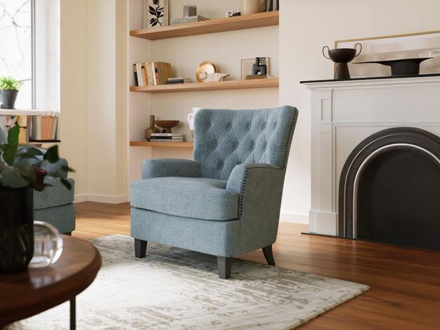 Briar BlueTufted Accent Chair-1