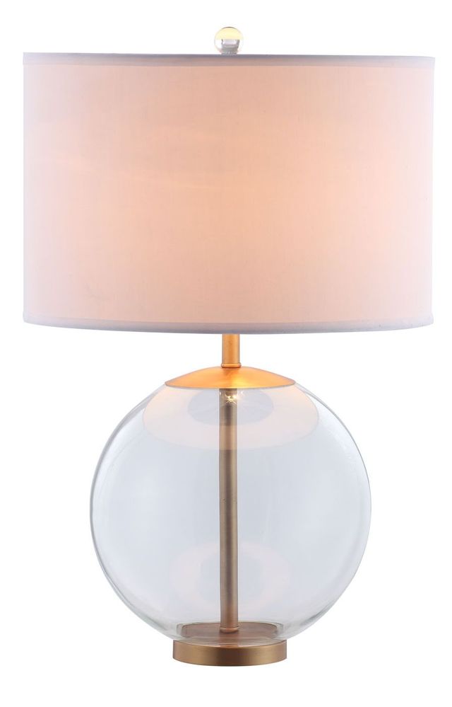 Coaster® Kenny White Drum Shade Table Lamp with Glass Base-1