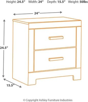Signature Design by Ashley® Harlinton Charcoal/Warm Gray Nightstand 6