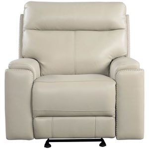 Leather Italia Bryant Leather Recliner With Power Head and Foot