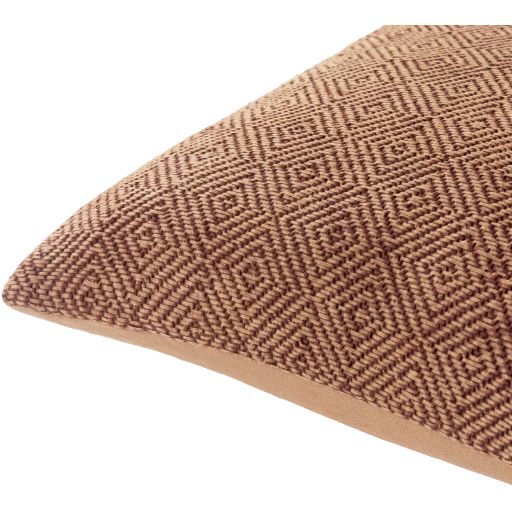 Surya Camilla Camel 20"x20" Toss Pillow with Down Insert-1