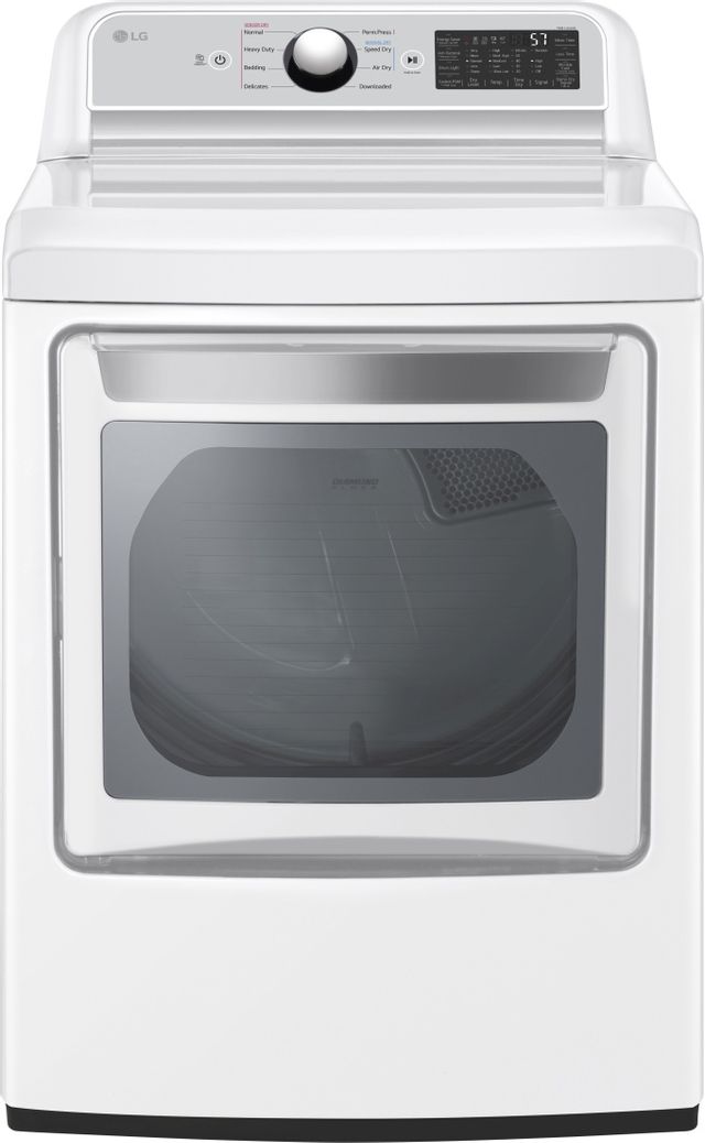 LG 7.3 Cu. Ft. White Electric Dryer-0