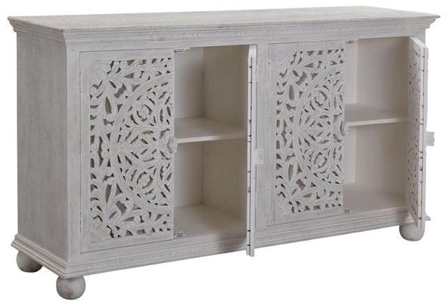 Coast2Coast Home™ Bree Sandblast Whitewash Credenza | Bob Mills Furniture