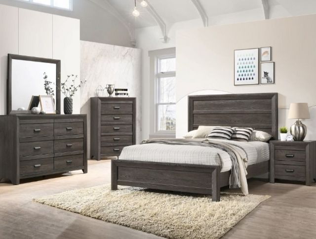 Crown Mark Adelaide Brown Queen Panel Bed-2