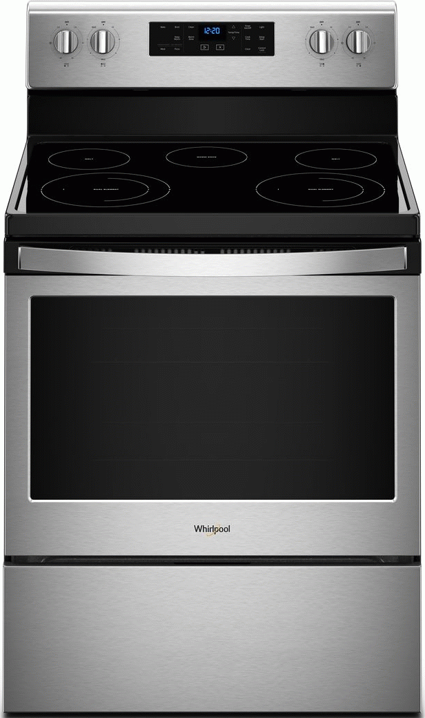 Whirlpool® 30" Free Standing Electric Range-Black-on-Stainless