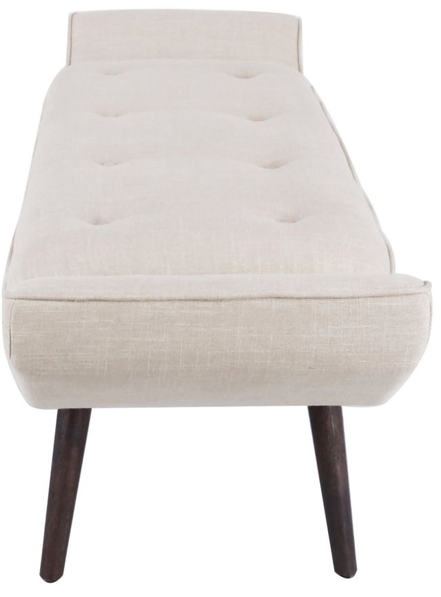 New Pacific Direct Newcastle Flax Fabric Tufted Bench 2