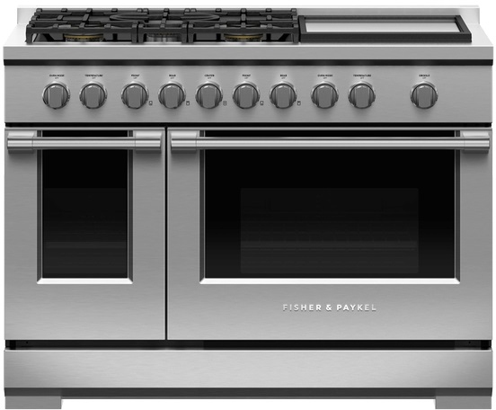 Fisher & Paykel Series 7 48" Stainless Steel Pro Style Liquid Propane Gas Range