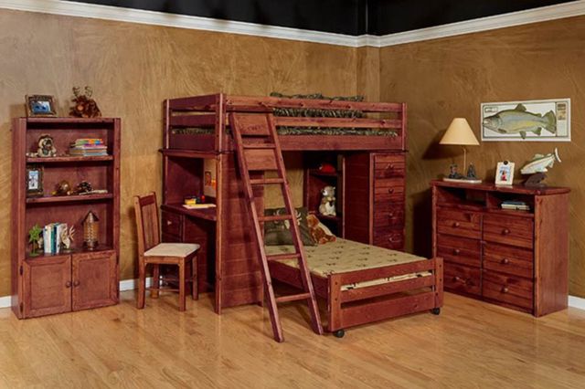 Trendwood Inc Bayview Bronco Cocoa Youth Twin Loft Bed Robys Furniture And Appliance 