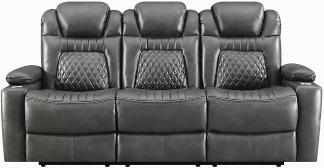 Coaster® Korbach 3-Piece Charcoal Power Headrest Reclining Living Room Set 1