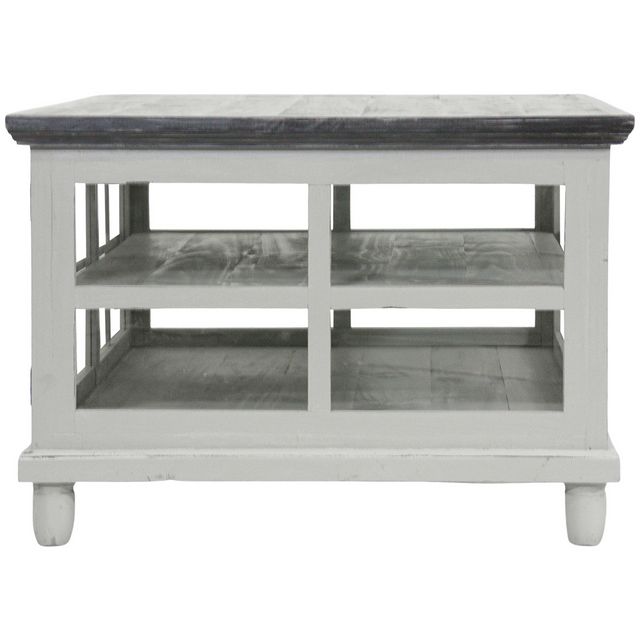 Rustic Imports Weathered Grey Cottage Coffee Table-2