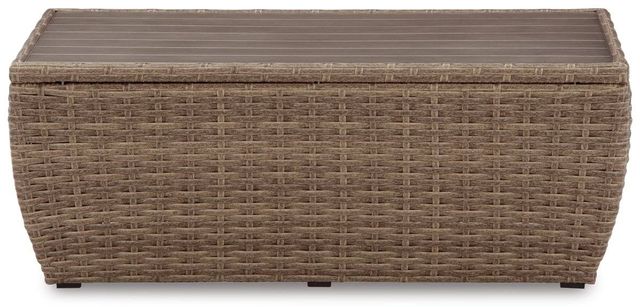 Signature Design by Ashley® Sandy Bloom Beige Outdoor Coffee Table-2