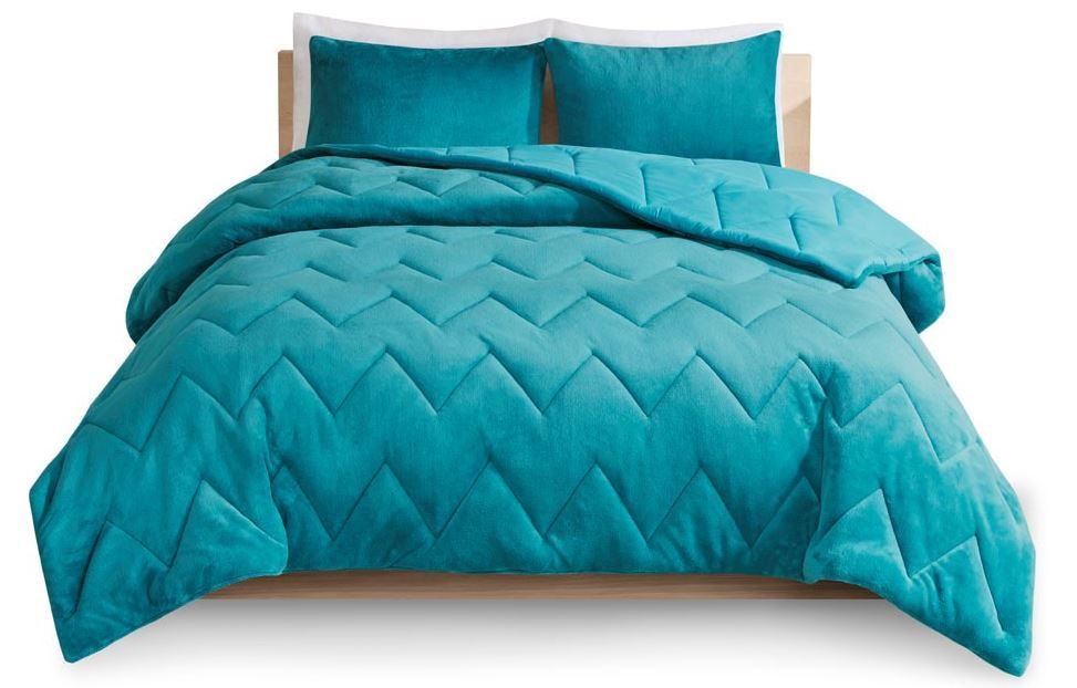 Olliix By Intelligent Design Kai Teal Twintwin Xl Quilted Reversible