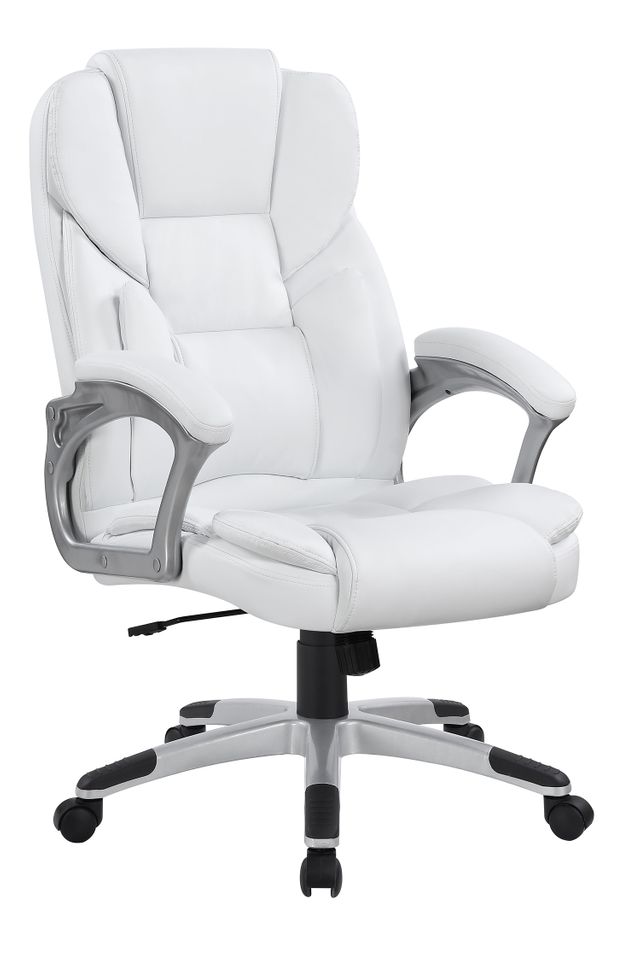 Coaster® Kaffir White/Silver Adjustable Height Office Chair