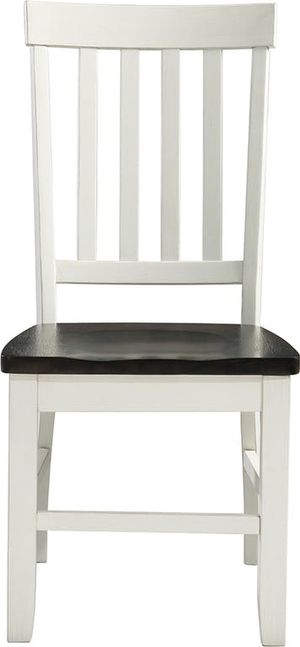 Elements International Kayla Brown/White Side Chair