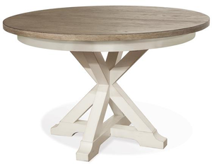 Riverside Furniture Myra Natural/Paperwhite Dining Table Top and Base
