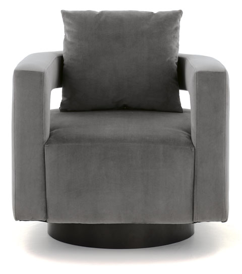 Drew curved swivel online chair