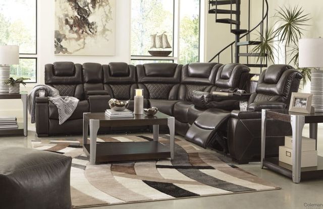 Signature Design by Ashley® Warnerton 3-Piece Chocolate Power Reclining Sectional  1