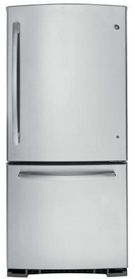 GE 20.3 Cu. Ft. Bottom Freezer Refrigerator-Stainless Steel 0