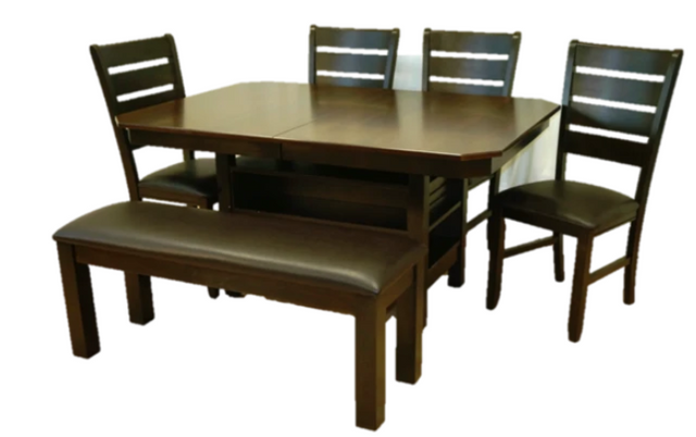 Allwood Furniture Group #112 6 Piece Two Tone  Dining Set