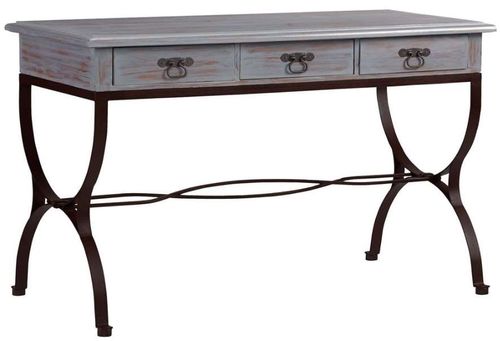 Progressive® Furniture Piper Hall Dark Brown/Rustic Blue Gray Desk