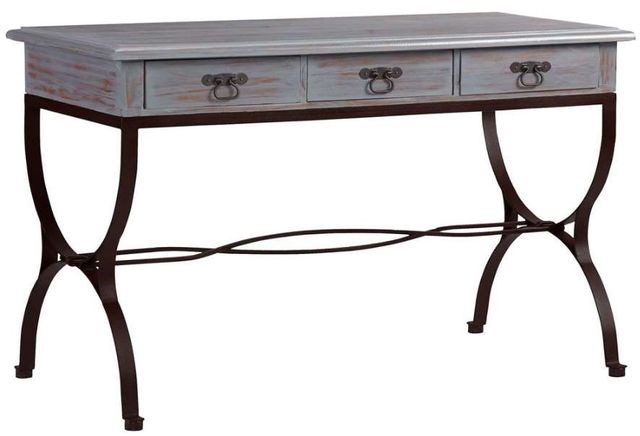 Progressive® Furniture Piper Hall Dark Brown/Rustic Blue Gray Desk-0
