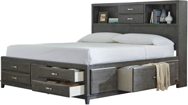 Signature Design by Ashley® Caitbrook Gray Queen Storage Bed with 8 Drawers P05571999-1