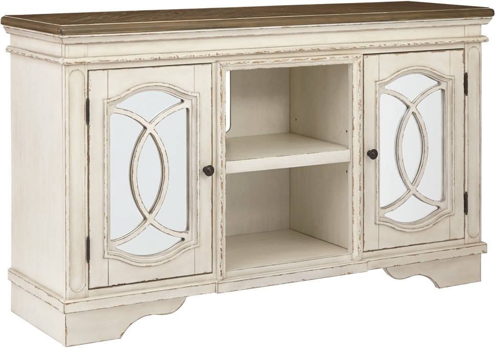 Signature Design By Ashley® Realyn Chipped White Tv Stand Miskelly Furniture