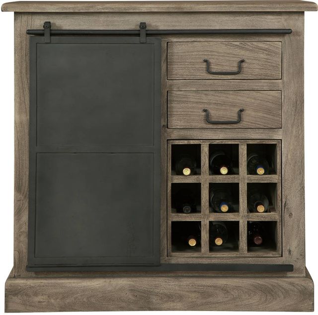 Howard Miller® Shooter Weathered Grey Wine & Bar Console 2