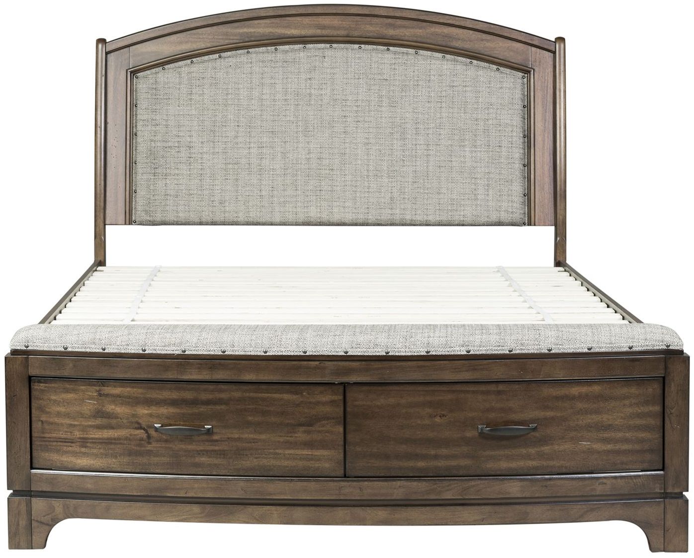 Liberty Furniture Avalon III Pebble Brown Queen Storage Bed