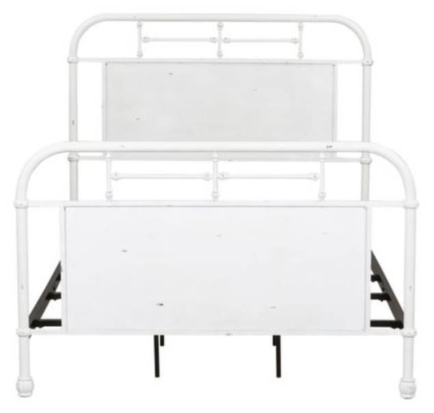 Liberty Vintage Antique White Youth Full Distressed Metal Bed-1