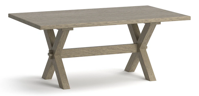 Bassett Furniture® Crossbuck Storm Grey Oak Dining Table