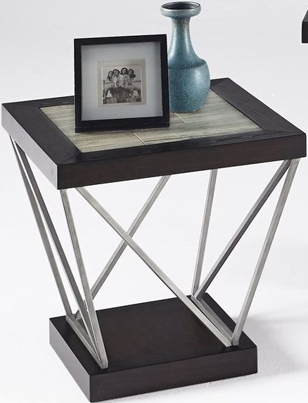 Progressive® Furniture East Bay Woodtone Tile End Table