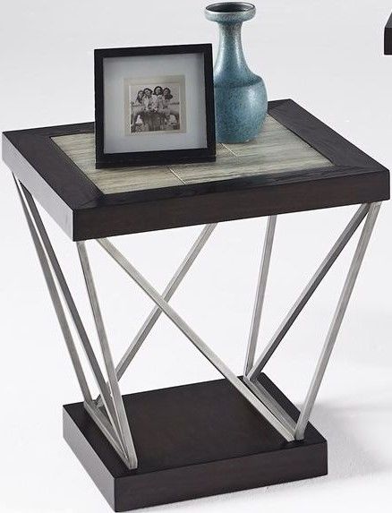 Progressive® Furniture East Bay Woodtone Tile End Table-0