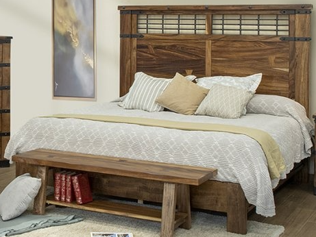 International Furniture Direct Parota Brown King Bed-1