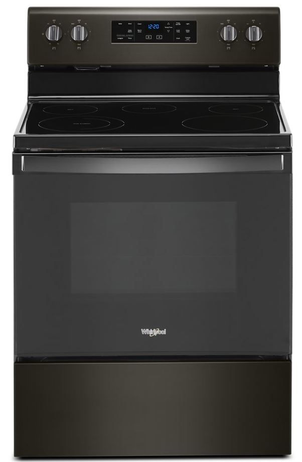 Whirlpool® 29.88" Black Stainless Free Standing Electric Range 0