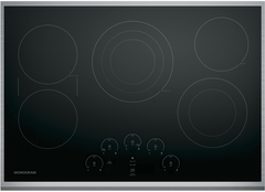 Monogram® 30" Stainless Steel Touch Control Electric Cooktop-ZEU30RSJSS