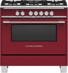 Fisher Paykel 36" Red Free Standing Gas Range
