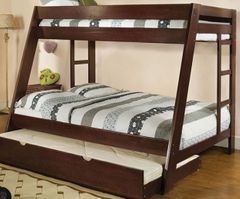 Furniture of America® Arizona Dark Walnut Twin/Full Bunk Bed