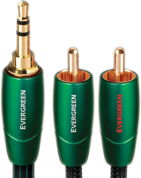 AudioQuest® Evergreen 3.5mm To RCA Interconnect Analog Audio Cable (2.0M/6'6") 1
