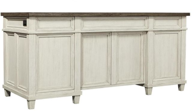 Aspenhome® Caraway Aged Ivory 66" Executive Desk 4