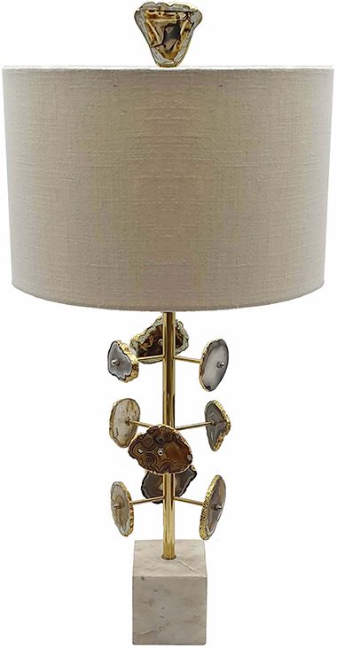 A & B Home Brass/White Table Lamp