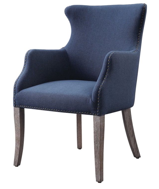 Uttermost® Yareena Denim Blue Wing Chair-2