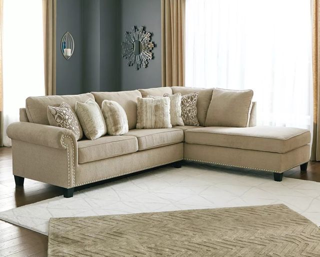 Signature Design by Ashley® Dovemont 2-Piece Putty Sectional Sofa-3