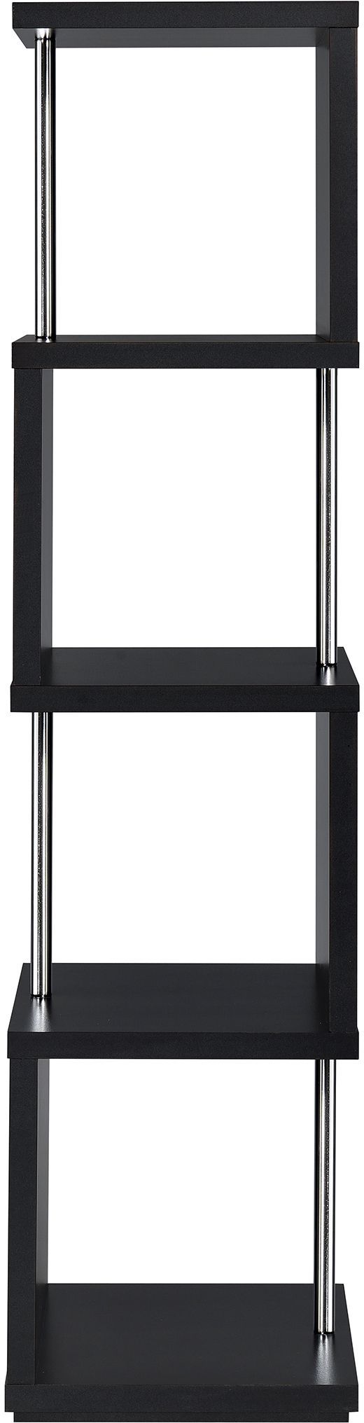 Coaster® Black And Chrome 4-Shelf Bookcase 2