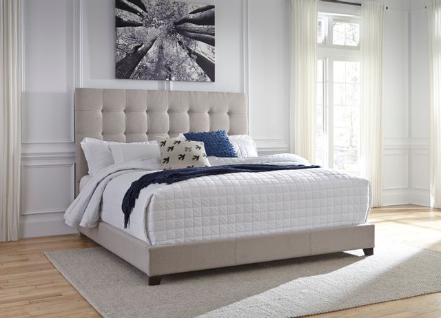 Signature Design by Ashley® Dolante Beige Queen Upholstered Bed 1